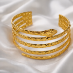 Golden Serpent Coil Bracelet