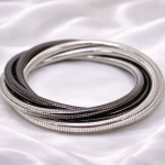 Dual-Tone Coil Bangle Set