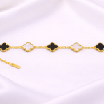 Monochrome Clover Harmony Bracelet