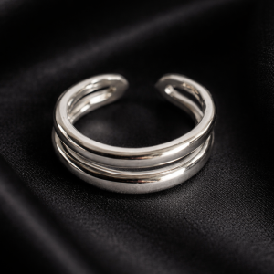 Luna Curve Silver Ring