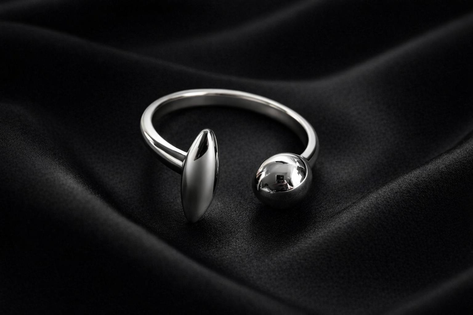 Orbit Dual Silver Ring