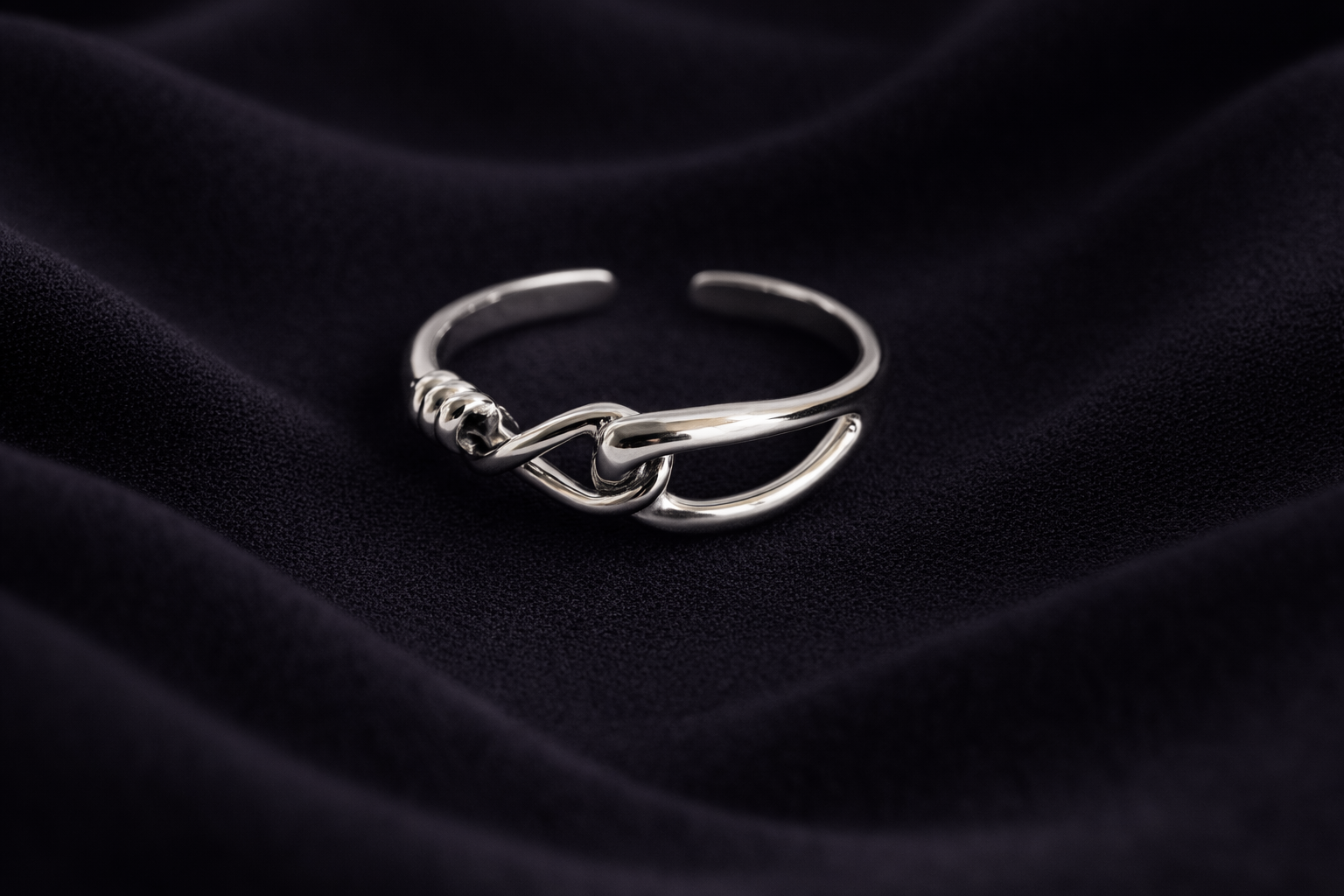 Unity Twist Silver Ring